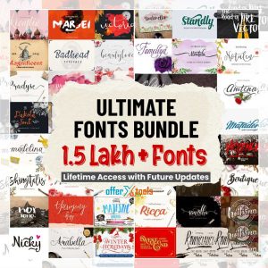 Ultimate Fonts Bundle – 1.5 Lakh+ Fonts